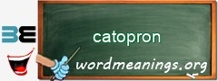 WordMeaning blackboard for catopron